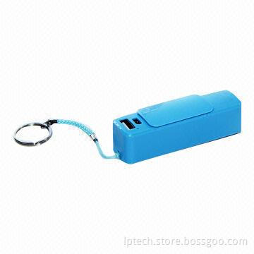 2,600mAh Capacity Emergency Mobile Phone Charger with Slide Cover, 5V 1A Output